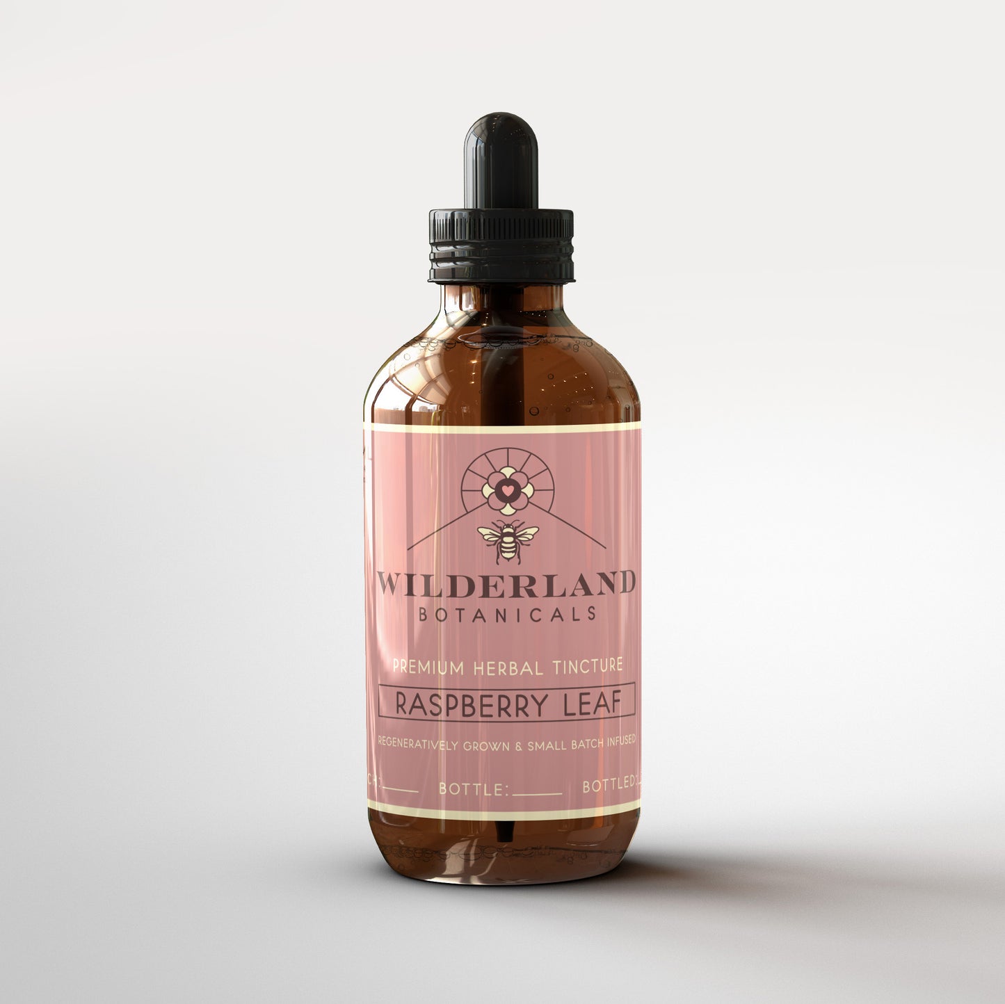 Raspberry Leaf tincture, 100mL bottle - Wilderland Botanicals