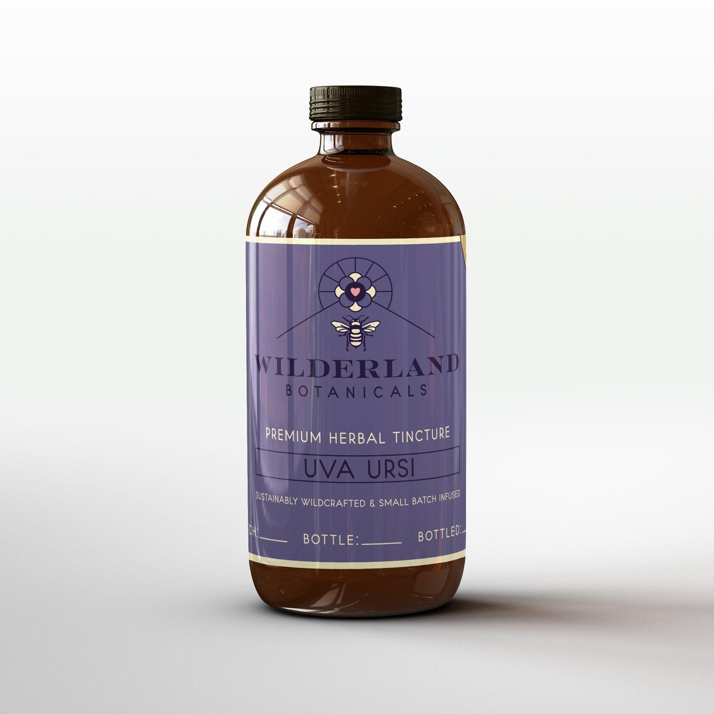 Wildcrafted Uva ursi Tincture, 250mL Bottle - Wilderland Botanicals